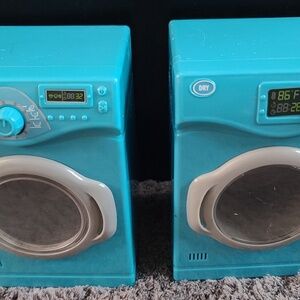 My Life Washer and  Dryer Set For 18" Dolls Blue Both Spin Interactive Dollhouse